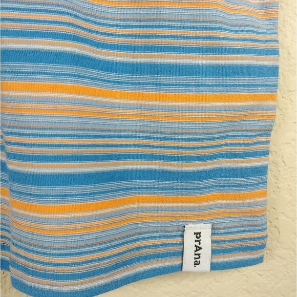 Prana Men's Cooper Point Crew tee shirt Organic Cotton Striped size XXL - Picture 6 of 12